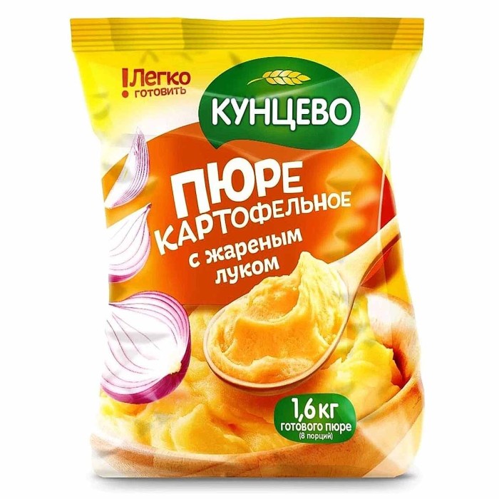 Пюре картофельное Кунцево с жареным луком 240гр м/у