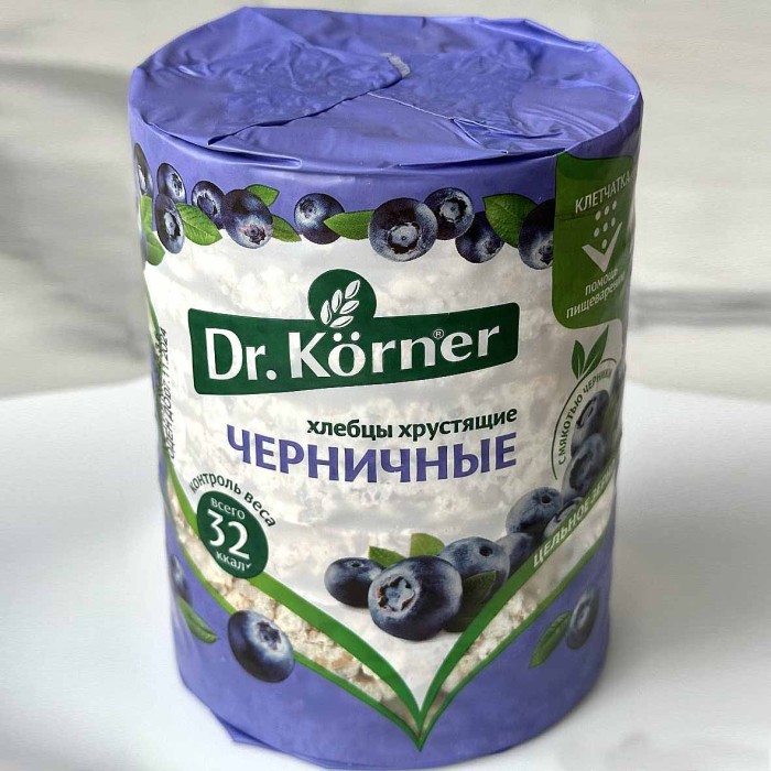Хлебцы Dr.Korner злаковый коктейль черничный 100гр м/у