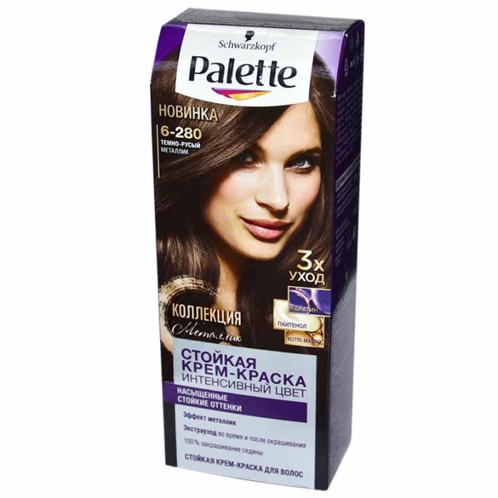 Краска для волос Palette 6-280 Темно-русый металлик110мл к/у П