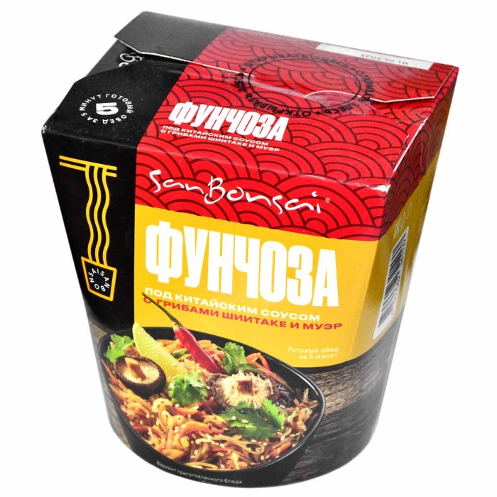 Фунчоза BonsaiSan грибы шитаке и муэр 120гр к/у