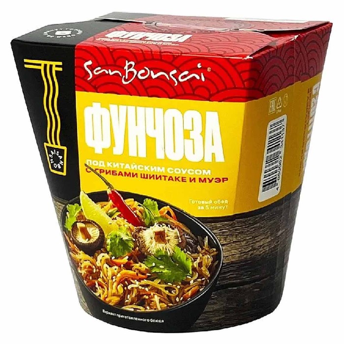 Фунчоза BonsaiSan грибы шитаке и муэр 120гр к/у
