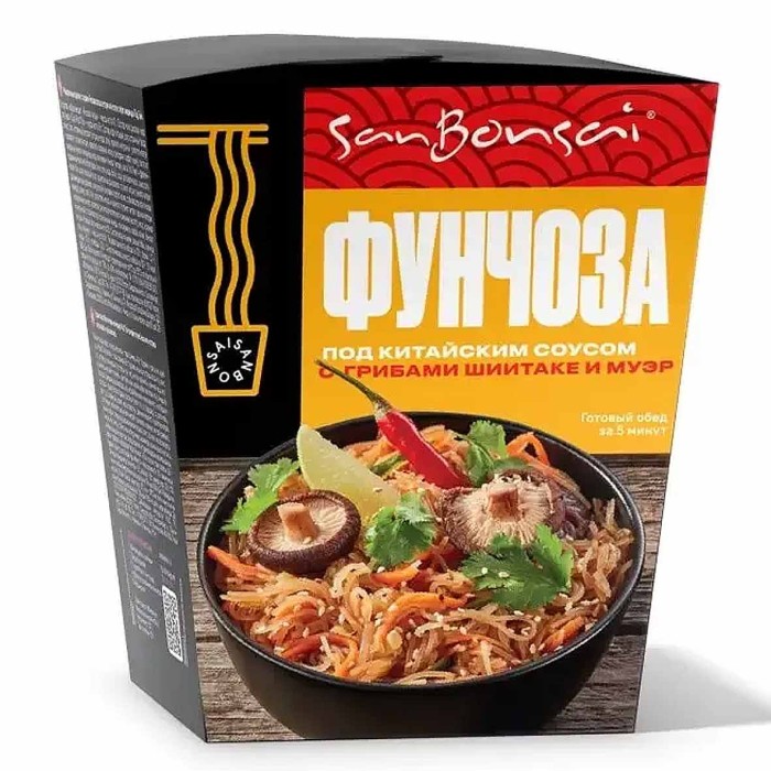Фунчоза BonsaiSan грибы шитаке и муэр 120гр к/у