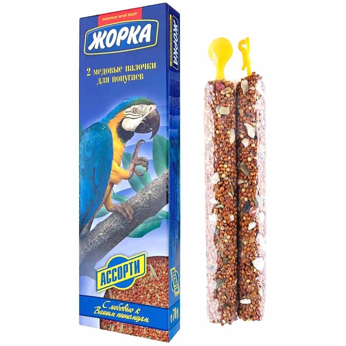 Лакомство для попугаев Жорка палочки медовые Ассорти 2шт к/у