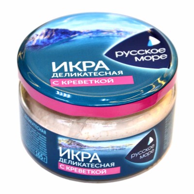 Икра Русское море Деликатесная с креветкой 165гр ст/б