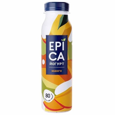 Йогурт EPICA Питьевой  с манго 2,5% 260гр пэт
