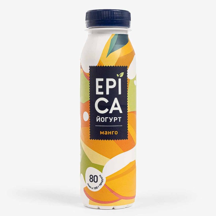 Йогурт EPICA Питьевой  с манго 2,5% 260гр пэт