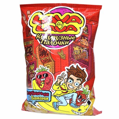 Палочки кукурузные Lava Lava Клубниччи и Банани 50гр м/у