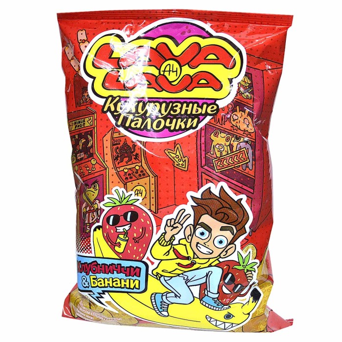 Палочки кукурузные Lava Lava Клубниччи и Банани 50гр м/у