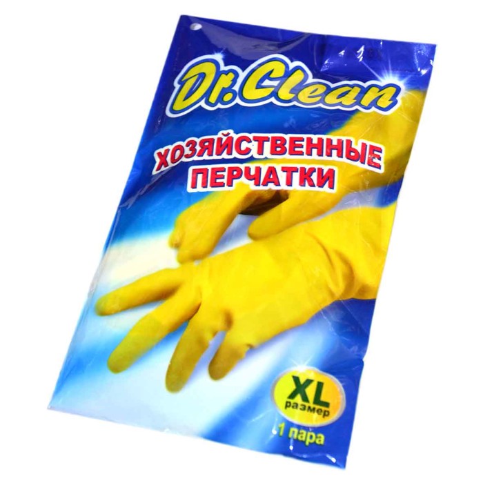 Перчатки Dr.Clean хозяйственные резиновые XL м/у