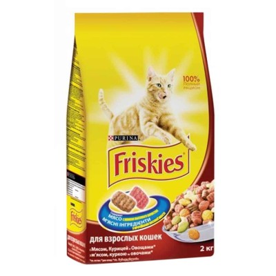 Корм для кошек Friskies мясо,курица,овощи 2кг м/у