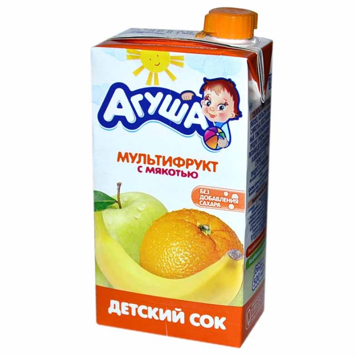 Сок Агуша мультифрукт осветленный 500мл т/п