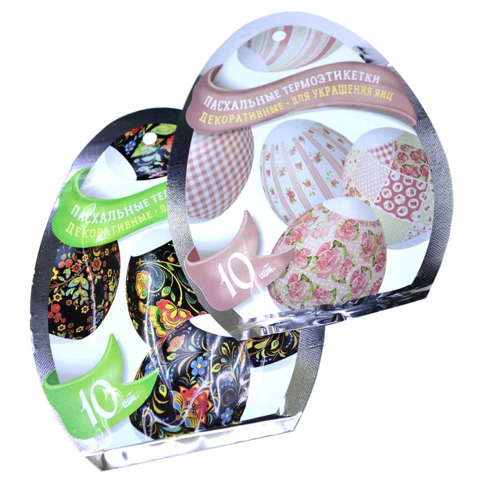 Термоэтикетка Домашняя кухня для украшения яиц 10шт арт40878