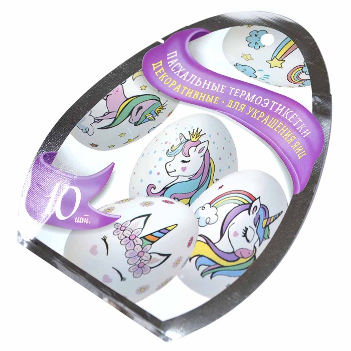 Термоэтикетка Домашняя кухня для украшения яиц 10шт арт40878