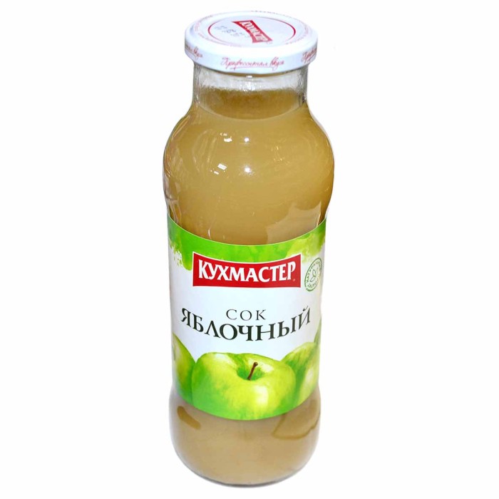 Сок Кухмастер яблочный 0.7л ст/б