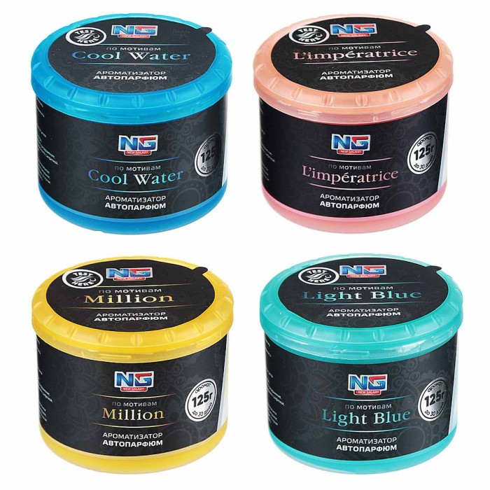 Ароматизатор New Galaxy автопарфюм гелевый в ассорт 125гр арт794-595