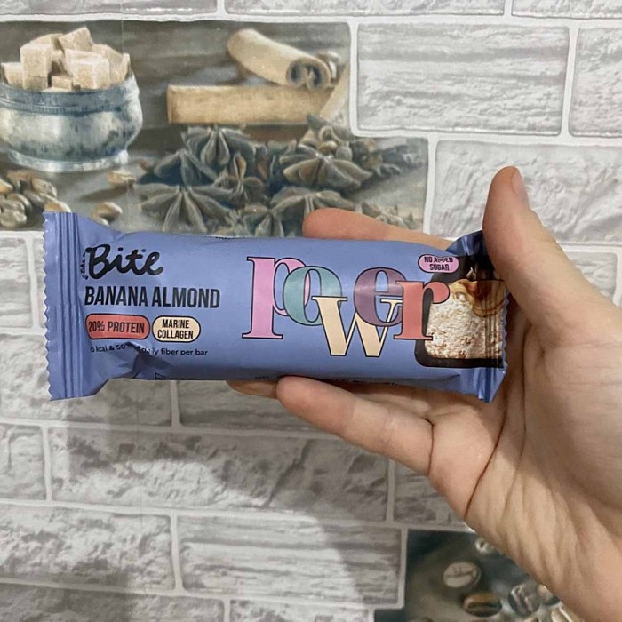 Батончик Bite Power вкус банан-миндаль 50гр м/у