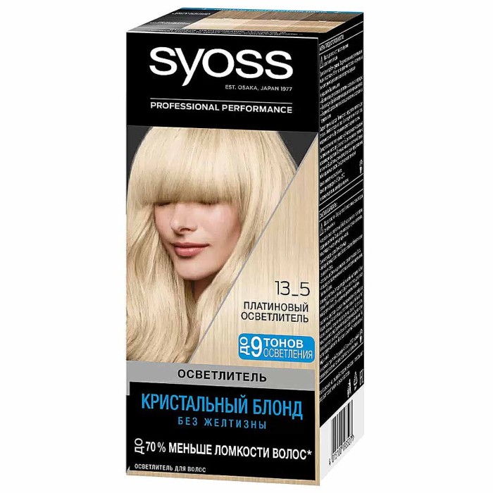 Краска для волос Syoss color 13-5 Платиновый осветлитель 110мл к/у