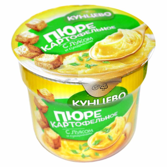 Пюре картофельное Кунцево с луком и сухариками 40гр стакан