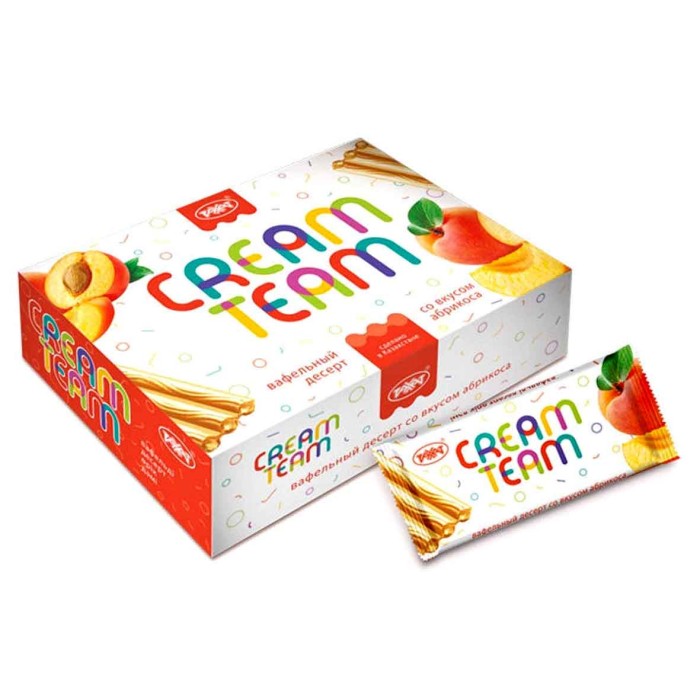 Десерт вафельный Рахат CreamTeamco абрикоса 195гр к/у