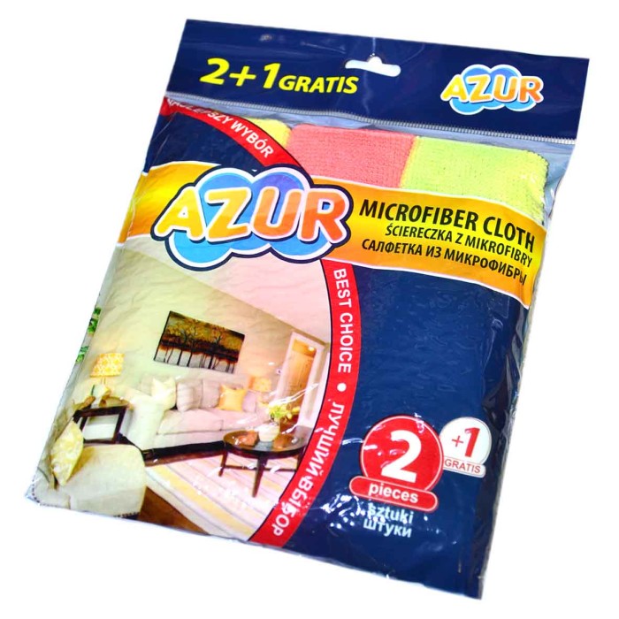 Салфетка для уборки Centi/Azur из микрофибры 2+1шт 2620 м/у