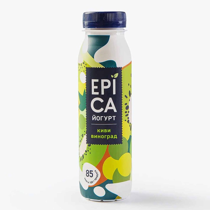 Йогурт EPICA Питьевой  с киви и виноградом 2,5% 260гр пэт
