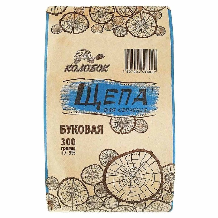 Щепа для копчения Колобок Буковая 300гр м/у