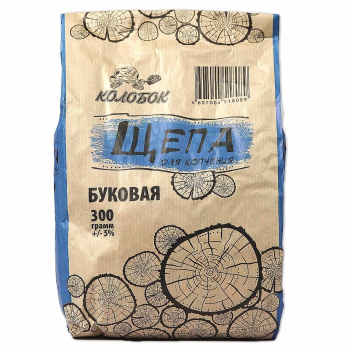 Щепа для копчения Колобок Буковая 300гр м/у