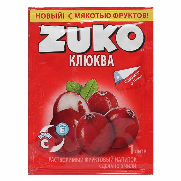 Напиток растворимый Zuko Клюква 25гр м/у