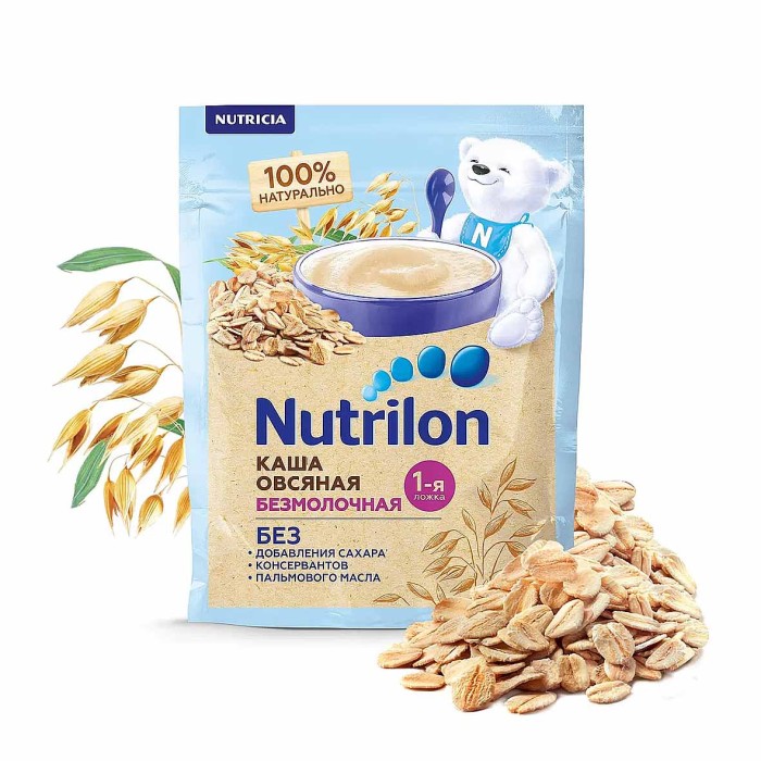 Каша Nutrilon овсяная безмолочная с 5мес 180гр д/п