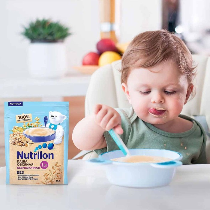 Каша Nutrilon овсяная безмолочная с 5мес 180гр д/п