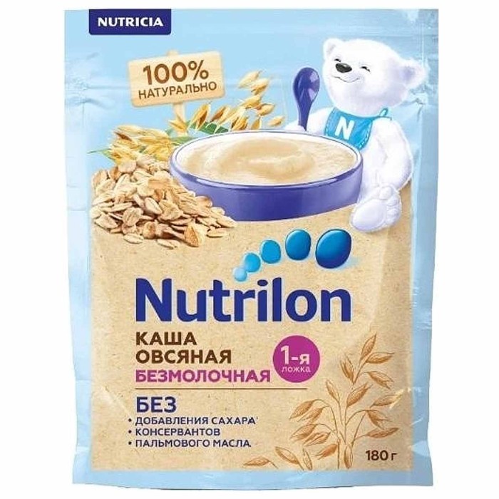 Каша Nutrilon овсяная безмолочная с 5мес 180гр д/п