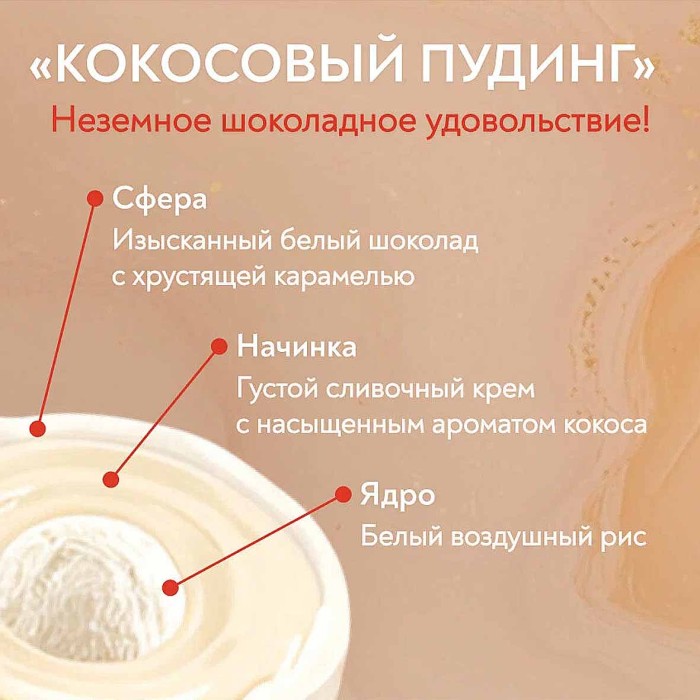 Конфеты Сладкий орешек Марсианка кокосовый пудинг