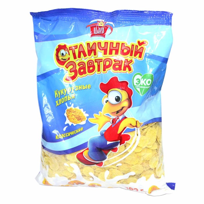 Хлопья кукурузные Отличный завтрак 160гр м/у