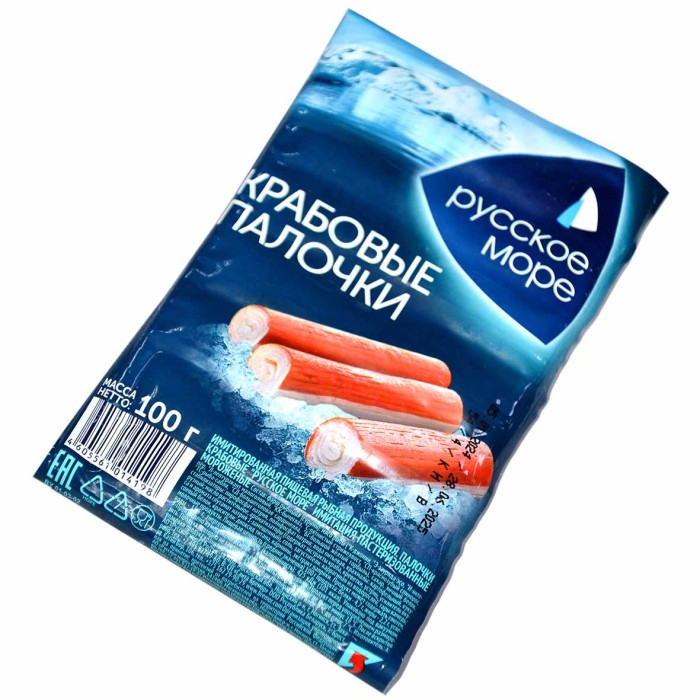Палочки крабовые Русское море 100гр м/у