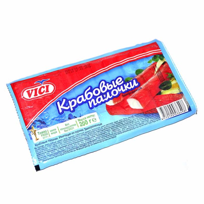 Палочки крабовые Vici Душа океана 200гр м/у
