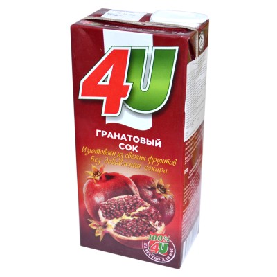 Сок 4u гранатовый 1л т/п