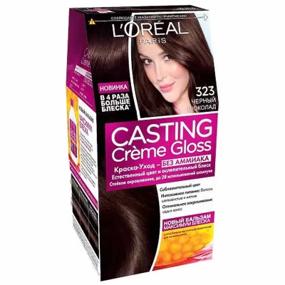 Краска для волос Loreal Casting creme gloss 323 Черный шоколад к/у