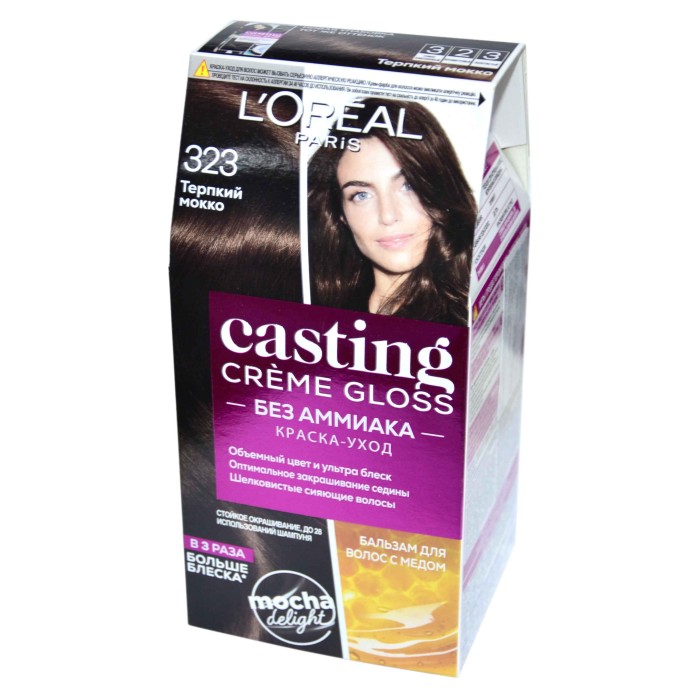 Краска для волос Loreal Casting creme gloss 323 Черный шоколад к/у