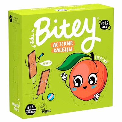 Хлебцы Bitey кукурузно-рисовые персик-морковь 40гр м/у
