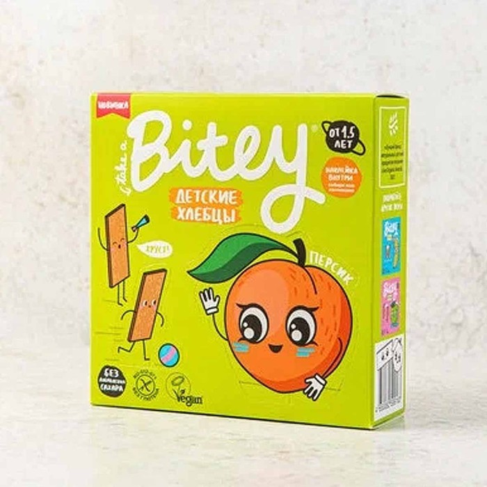 Хлебцы Bitey кукурузно-рисовые персик-морковь 40гр м/у