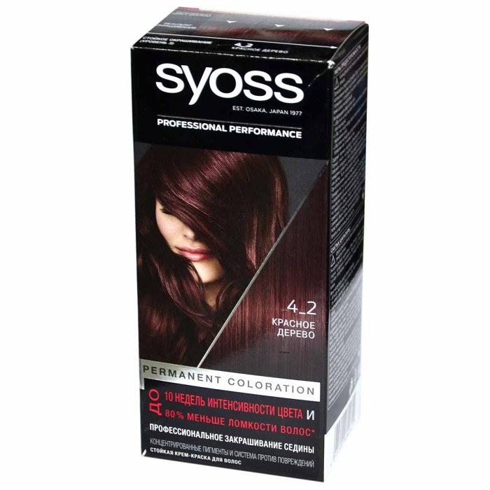 Краска для волос Syoss color 4-2 Красное дерево 110мл к/у