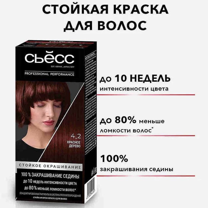 Краска для волос Syoss color 4-2 Красное дерево 110мл к/у