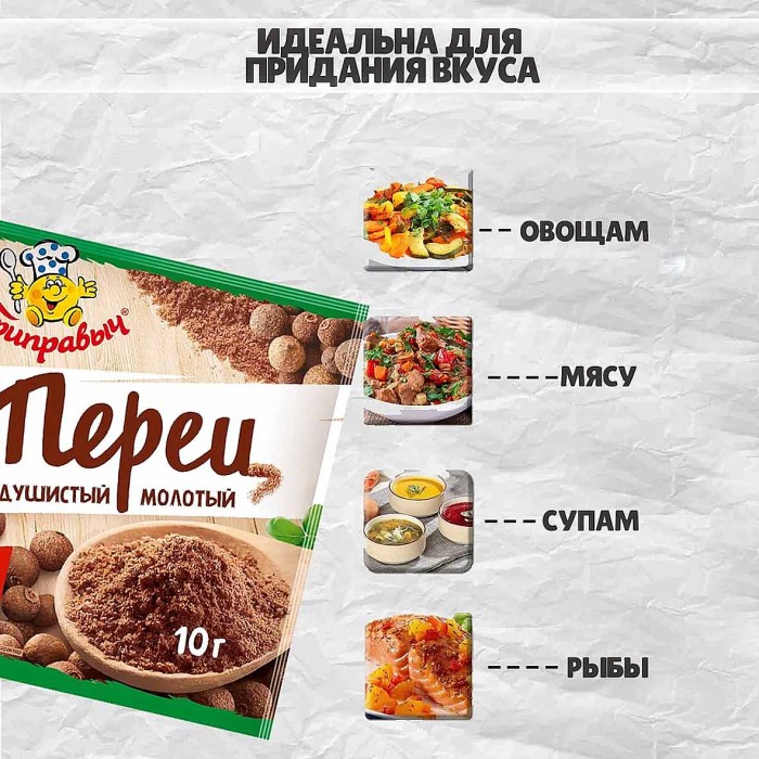 Перец душистый Приправыч молотый 10гр м/у