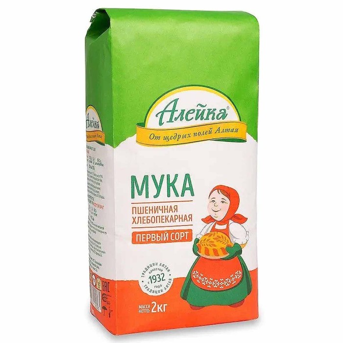Мука Алейка пшеничная 1с 2кг м/у