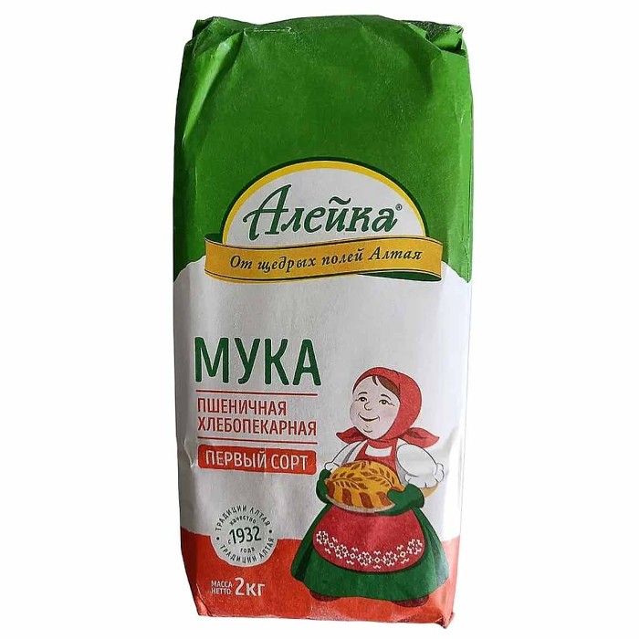 Мука Алейка пшеничная 1с 2кг м/у