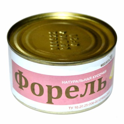 Форель Фортуна Крым натуральная кусочки 240гр ж/б