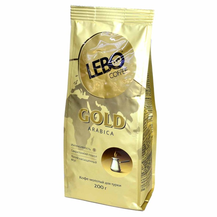 Кофе Lebo Gold молотый 200гр м/у