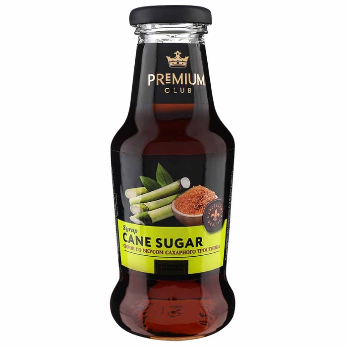 Сироп Premium club со вкусом сахарного тросника 250мл ст/б