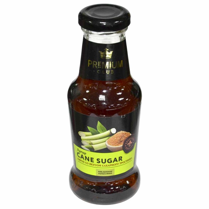 Сироп Premium club со вкусом сахарного тросника 250мл ст/б
