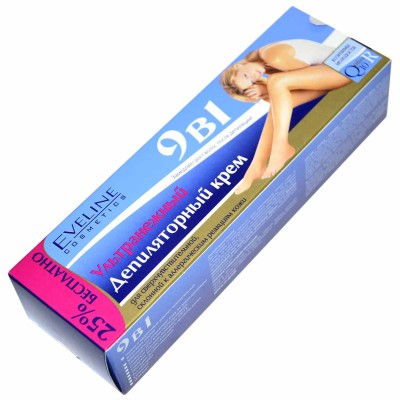 Крем для депиляции Eveline Ультра нежный Q10+R 9в1 125мл к/у